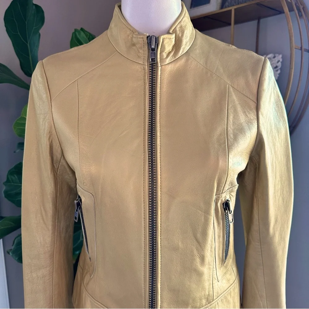RUDSAK - Gold moto style leather jacket - Picture 2 of 9